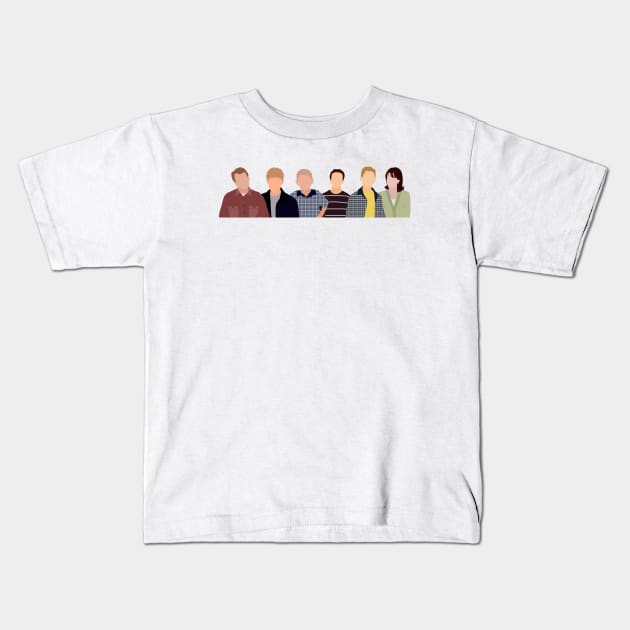 malcolm in the middle cast Kids T-Shirt by aluap1006